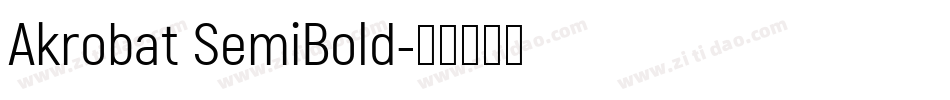 Akrobat SemiBold字体转换
